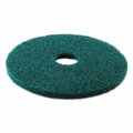 Overtime 17 in. dia Standard Heavy-Duty Scrubbing Floor Pads - Green OV3750350